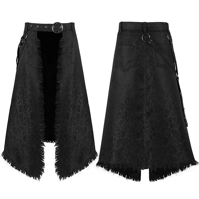 Skirts - تنورة كيلت غير متماثلة من الجاكارد