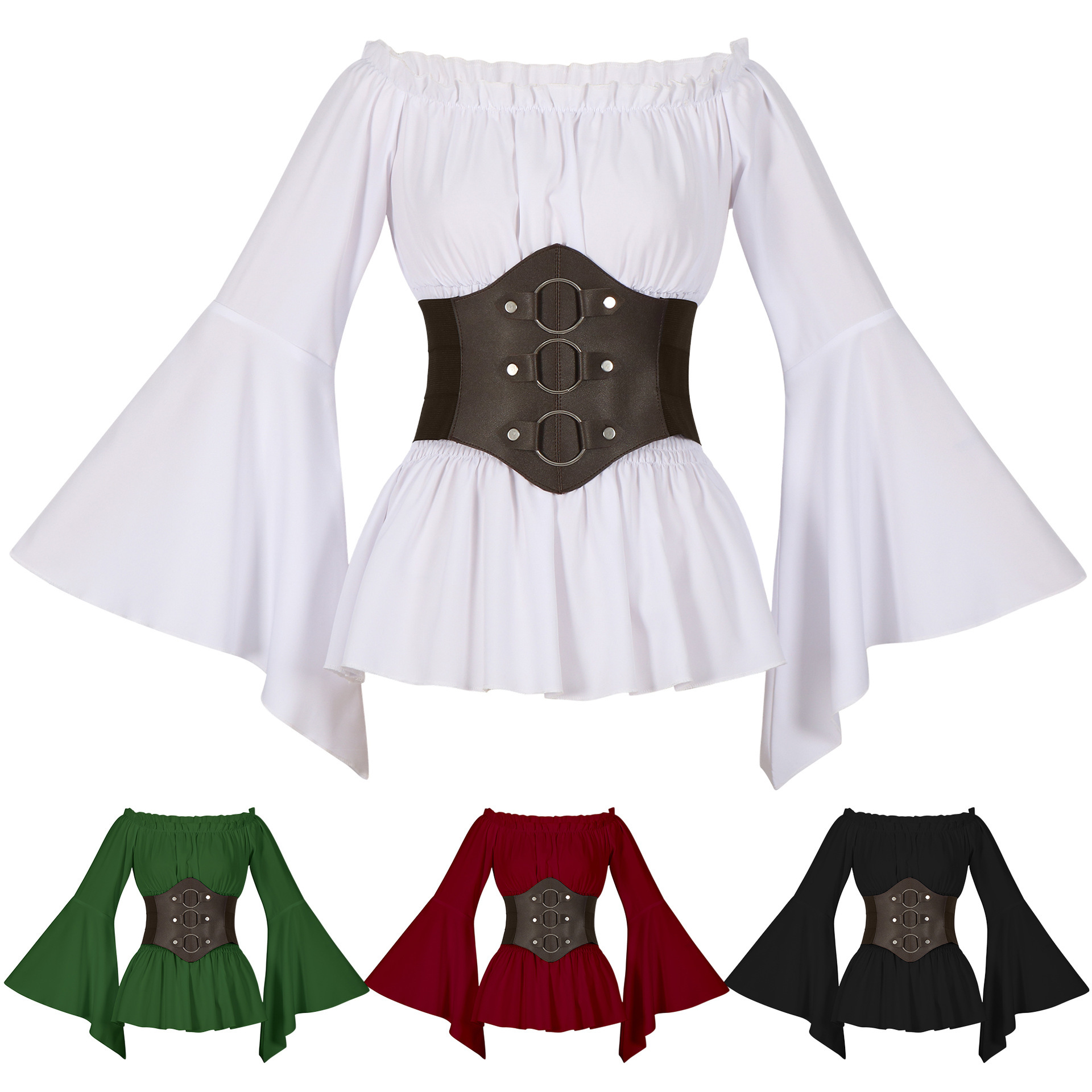 Blouses - قميص قرصان فيكتوري من العصور الوسطى،