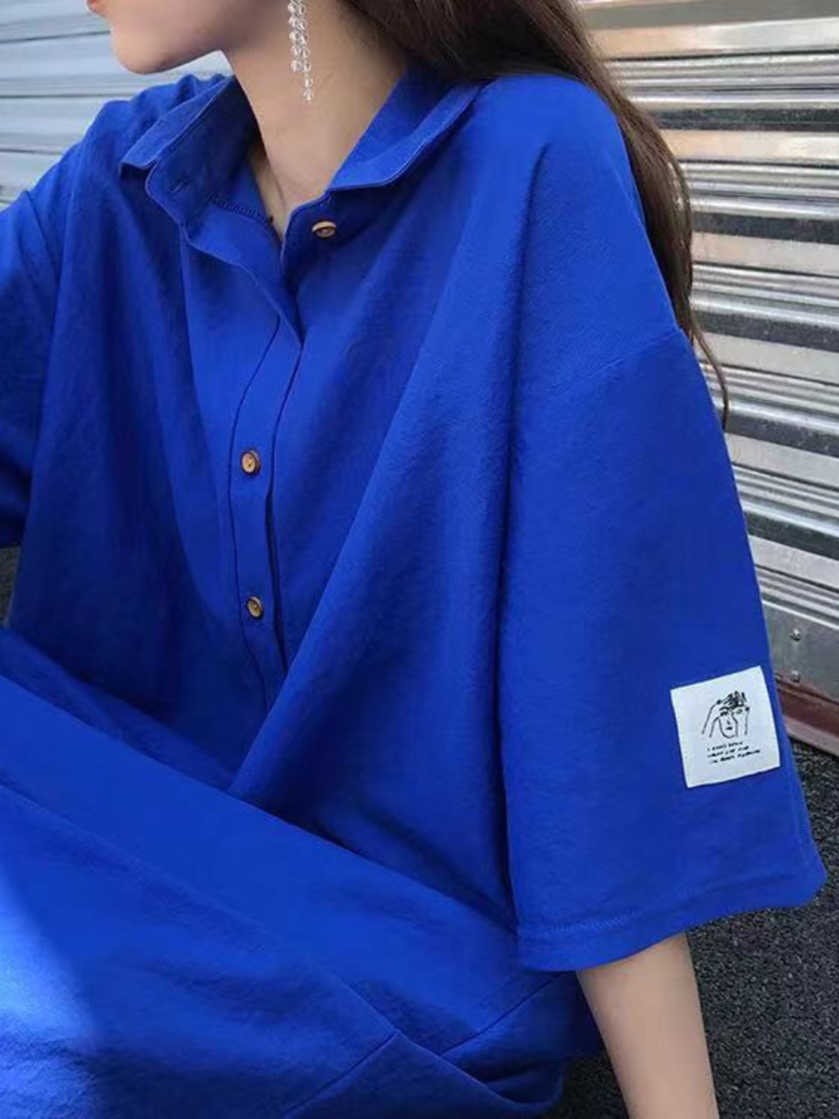 فستان قميص نسائي صيفي مقاس كبي - مراجعة Korean Style A Line Shirt Dress وسعره