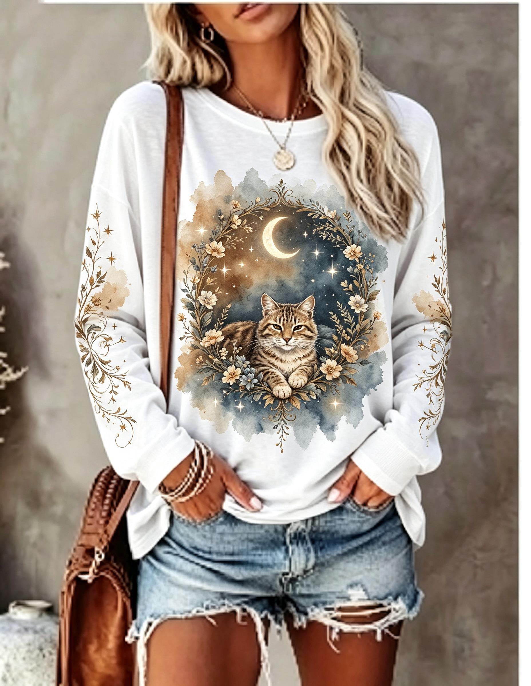 تي شيرت نسائي بأكمام طويلة، بت - مراجعة Blouses وسعره