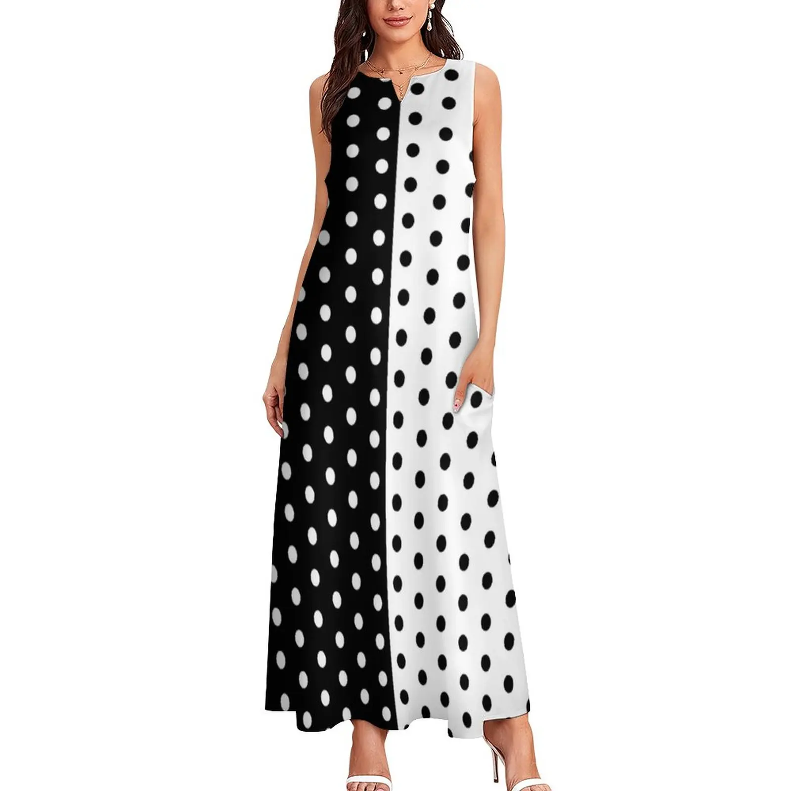 فستان ريترو ذو لونين ربيعي أسو - مراجعة Boho Summer Beach Maxi Dress وسعره